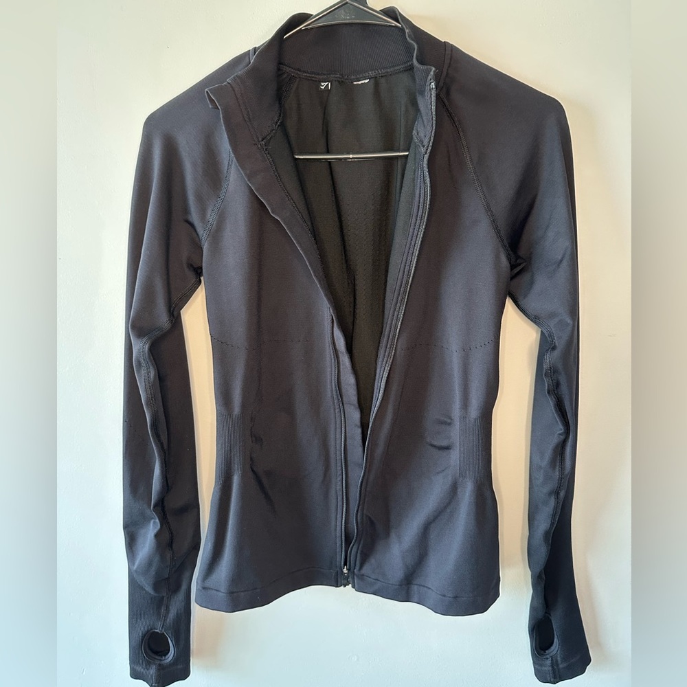 Black Gymshark Athletic Zip up